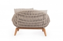  Daybed   Teak Look & Rope "Tamires" Beige 136x171x69cm 