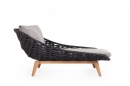  Daybed   Teak Look & Rope "Tamires" Charcoal 136x171x69cm 