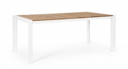    & Teak "Cameron" White 180x90cm 