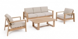 Σαλόνι Αλουμινίου Teak Look  4pcs Baltic Natural από την εταιρία Epilegin. Σαλόνι Αλουμινίου Teak Look  4pcs Baltic Natural από την εταιρία Epilegin.