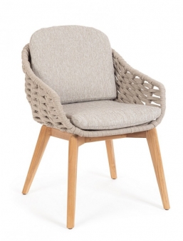 Πολυθρόνα Αλουμινίου με Teak Look & Rope Tamires Beige 62x70x83cm από την εταιρία Epilegin. Πολυθρόνα Αλουμινίου με Teak Look & Rope Tamires Beige 62x70x83cm από την εταιρία Epilegin.