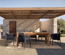 Τραπεζαρία 7pcs Teak & Rope Jacinta Charcoal από την εταιρία Epilegin. Τραπεζαρία 7pcs Teak & Rope Jacinta Charcoal από την εταιρία Epilegin.