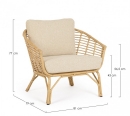   Lounge  Rattan "Mabel" Natural 81x77x79cm 