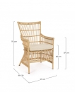    & Rattan "Adelma" 57x66x95cm 