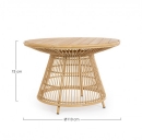    Rattan & Teak "Adelma" 110x75cm 