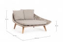  Daybed   Teak Look & Rope "Tamires" Beige 136x171x69cm 