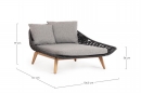  Daybed   Teak Look & Rope "Tamires" Charcoal 136x171x69cm 