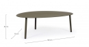   Coffee Table  "Sparky" Olive 100x70cm 