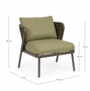   Lounge  & Rope "Harlow" Olive 74x77x80cm 