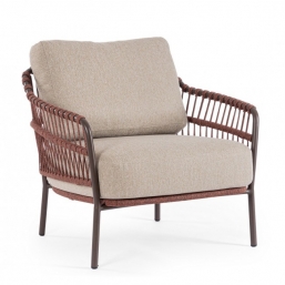 Πολυθρόνα Alu-Rope Talaia Java 84x85.5x82cm από την εταιρία Epilegin. Πολυθρόνα Alu-Rope Talaia Java 84x85.5x82cm από την εταιρία Epilegin.