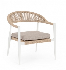 Πολυθρόνα Alu-Rope Jandia Λευκό-Φυσικό 68x69x75cm από την εταιρία Epilegin. Πολυθρόνα Alu-Rope Jandia Λευκό-Φυσικό 68x69x75cm από την εταιρία Epilegin.
