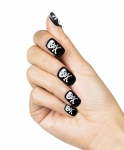  Αποκριάτικα νύχια Set 24Τμχ "Black Pirate" 