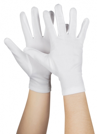 Αποκριάτικα γάντια κοντά λευκά