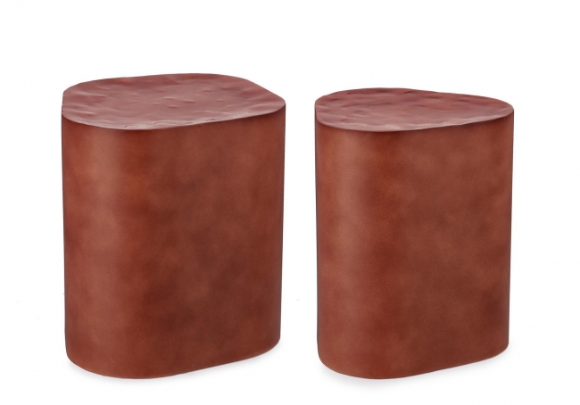  Set 2pcs ���������� Coffee Table "Jasleen" Setterracotta 33x35cm ��� ��� ������� Epilegin. 