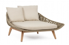  Daybed Teak & Rope "Tamires" 136.5x161x79cm 