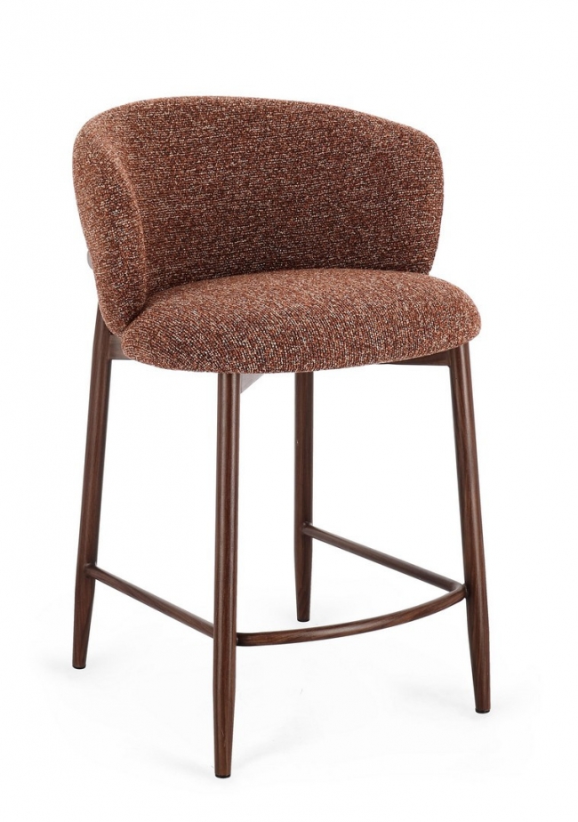  ��������� "Amalia" Walnut /Terracotta Kitchen Stool 58x61cm ��� ��� ������� Epilegin. 