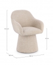  ��������� Lounge "Antara" Beige Swivel 60x58cm 