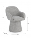  ��������� Lounge "Antara" Grey Swivel 60x58cm 