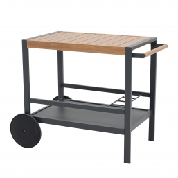 Trolley Bar ���������� Barek Duisburg Charcoal-Teak Effect 58x94x75cm ��� ��� ������� Epilegin.