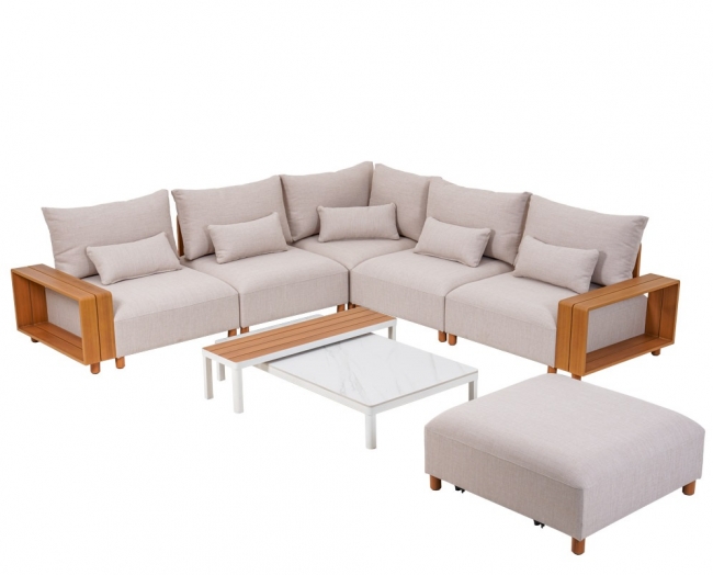  ������-����� ���������� Teak Effect 8pcs "Kalem" Off White ��� ��� ������� Epilegin. 