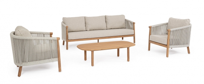  ������ ���������� Rope 4pcs "Apollus" Teak & Light Grey ��� ��� ������� Epilegin. 