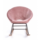  Καρέκλα κουνιστή Annika Antique Pink 74x77x74cm 