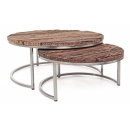  Rafter Low Coffee Table Σετ 2τμχ  Φ70x33|Φ90x40cm 