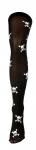  Αποκριάτικη κάλτσα μαύρη με λευκά σχέδια 