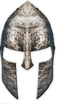 Αποκριάτικο κράνος - περικεφαλαία μισό ασημί από την εταιρία Epilegin. Αποκριάτικο κράνος - περικεφαλαία μισό ασημί από την εταιρία Epilegin.