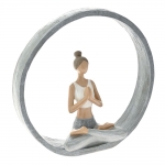  Διακοσμητική γυναικεία φιγούρα polyresin yoga 22.5x6.5x22EK 
