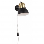  Brooklyn Brass-Matt Black Wall Lamp 
