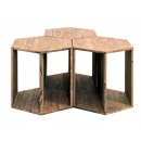  Ξύλινο Σετ 3 τμχ Kant Coffee Table 45x53x45cm 