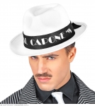  Αποκριάτικο καπέλο "Al Capone" λευκό 