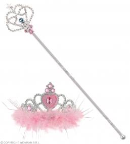 Αποκριάτικο σετ ασημί - ροζ Τιάρα & ραβδί από την εταιρία Epilegin. Αποκριάτικο σετ ασημί - ροζ Τιάρα & ραβδί από την εταιρία Epilegin.