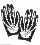  Αποκριάτικα γάντια μαύρα Σκελετού 