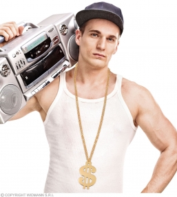 Αποκριάτικο κρεμαστό για τον λαιμό Dollar χρυσό  από την εταιρία Epilegin. Αποκριάτικο κρεμαστό για τον λαιμό Dollar χρυσό  από την εταιρία Epilegin.