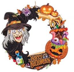 Αποκριάτικο Διακοσμητικό Στεφάνι Halloween 3D  από την εταιρία Epilegin. Αποκριάτικο Διακοσμητικό Στεφάνι Halloween 3D  από την εταιρία Epilegin.