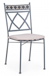 Μεταλλική καρέκλα με πέτρα Berkley 45x53x94cm 