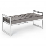   Sveva Grey Velvet Bench 97x44x46cm 