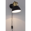  Brooklyn Brass-Matt Black Wall Lamp 