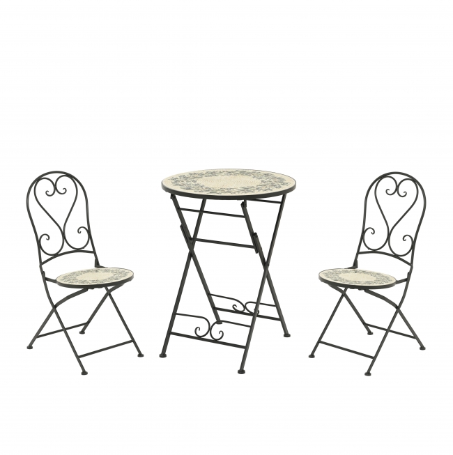  Bistro Set 3pcs ������� & 2 �������� "Athens" ��� ��� ������� Epilegin. 