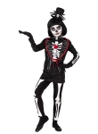  Αποκριάτικη στολή Skeleton Girl 