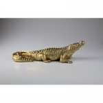  Φιγούρα Polyresin "  Crocodile gold" 48Χ11cm 