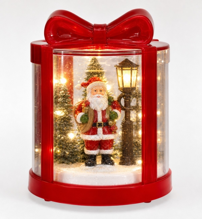  ����������������� ������������ "Santa Gift Box" LED ������� 13x13x17�� ��� ��� ������� Epilegin. 