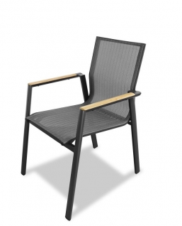  Textilene & Teak Aspen Dark Grey    Epilegin.