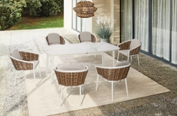   & Rattan 7pcs Musses White    Epilegin.