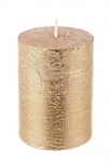  Χριστουγεννιάτικο κερί "Κολωνάτο" Light Gold 5.8X13cm 
