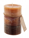  Χριστουγεννιάτικο κερί αρωματικό "Κολωνάτο" Brown Vanilla 7X10cm 