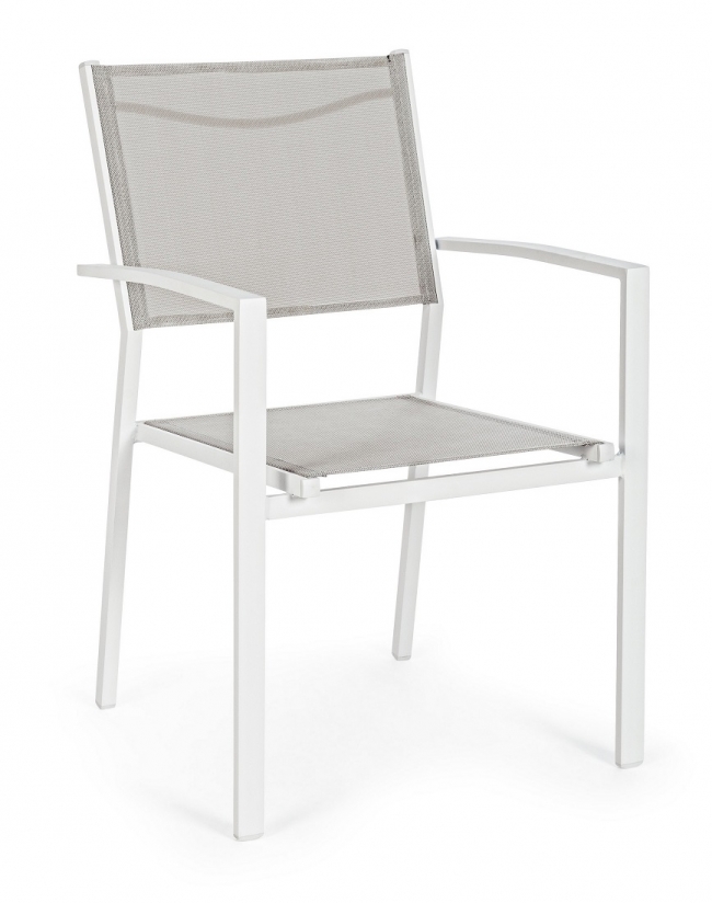  Πολυθρόνα Αλουμινίου Textilene Hilde White 57x60x88cm από την εταιρία Epilegin. 