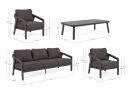    Rattan 4pcs Cordova Charcoal 